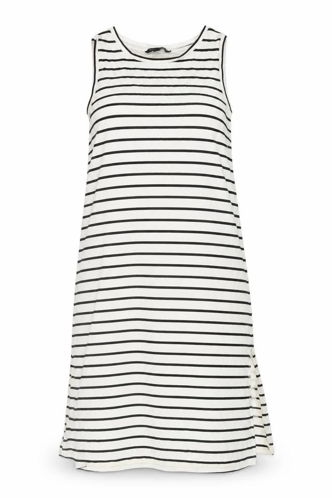 Banana Republic Women's White Striped Shift Dress S