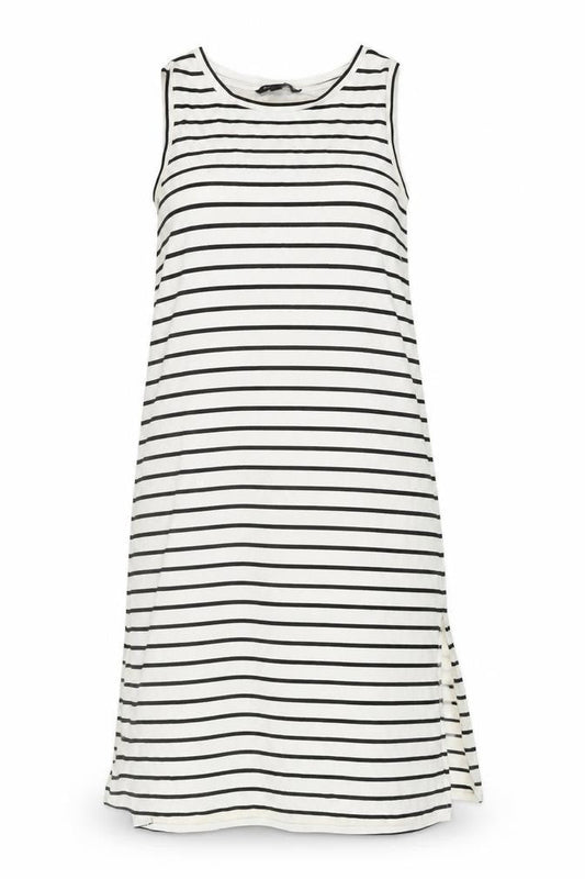 Banana Republic Women's White Striped Shift Dress S