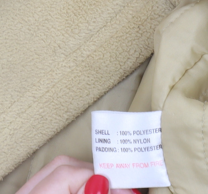 EWM Women's Beige Fleece Jacket Size 14