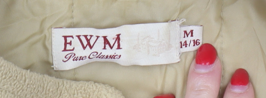 EWM Women's Beige Fleece Jacket Size 14