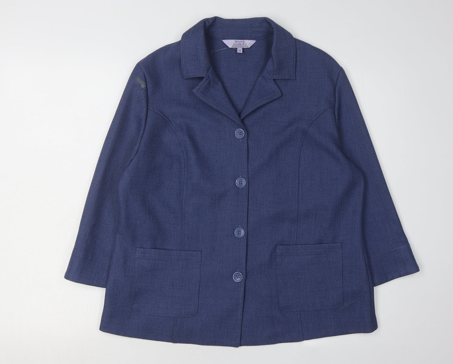 Honor Millburn Women's Blue Suit Jacket Size 14