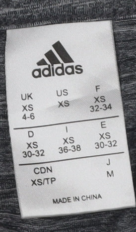 Close-up detail of Adidas Women's Grey XS Activewear Tank Top