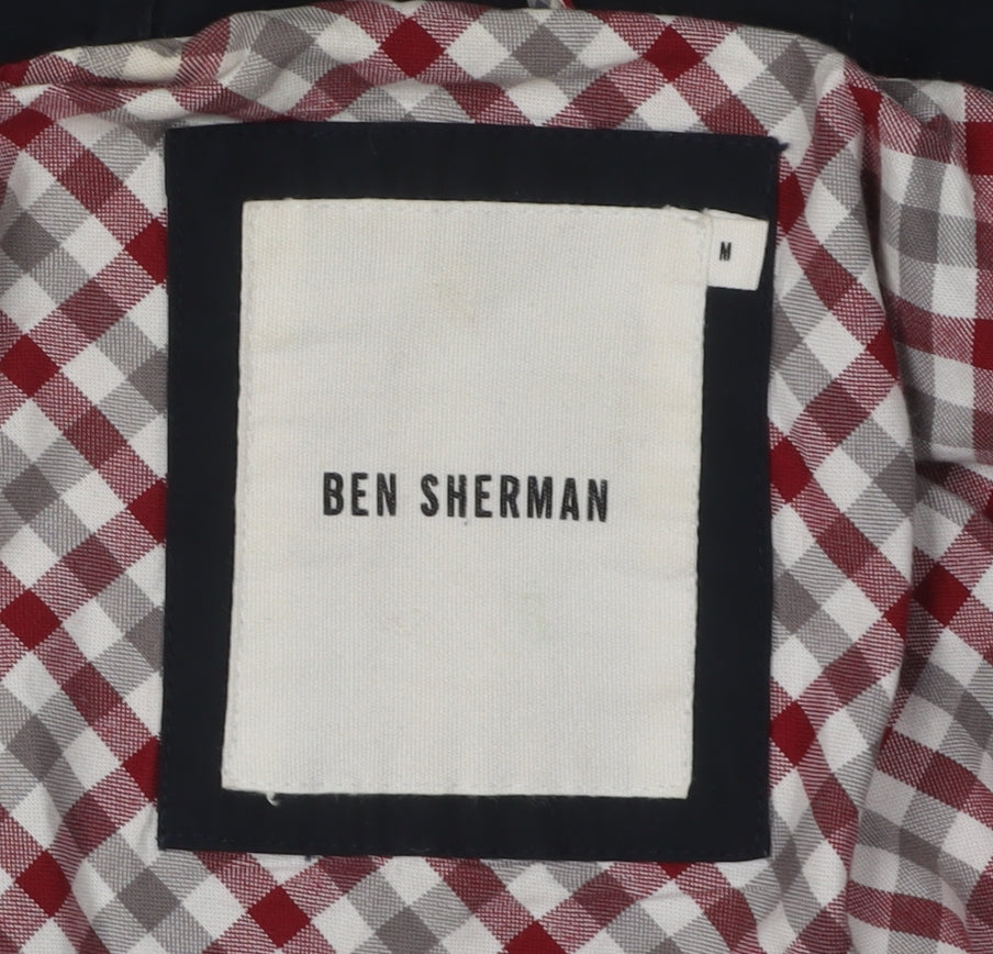 Ben Sherman Men’s Black Hooded Rain Jacket Size M