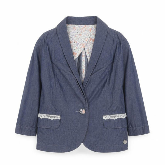Paul Smith Girls Blue Cotton Jacket, Size 6 Years
