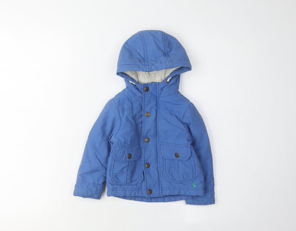 Preloved Joules Unisex Toddler Blue Puffer Jacket, 1 Year - Front
