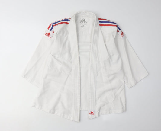 Adidas Boys White Martial Arts Jacket 9-10 Years