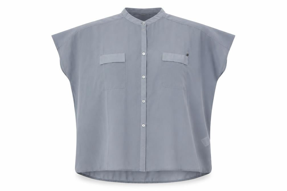 Firetrap Women's Grey Button-Up Shirt Size 14