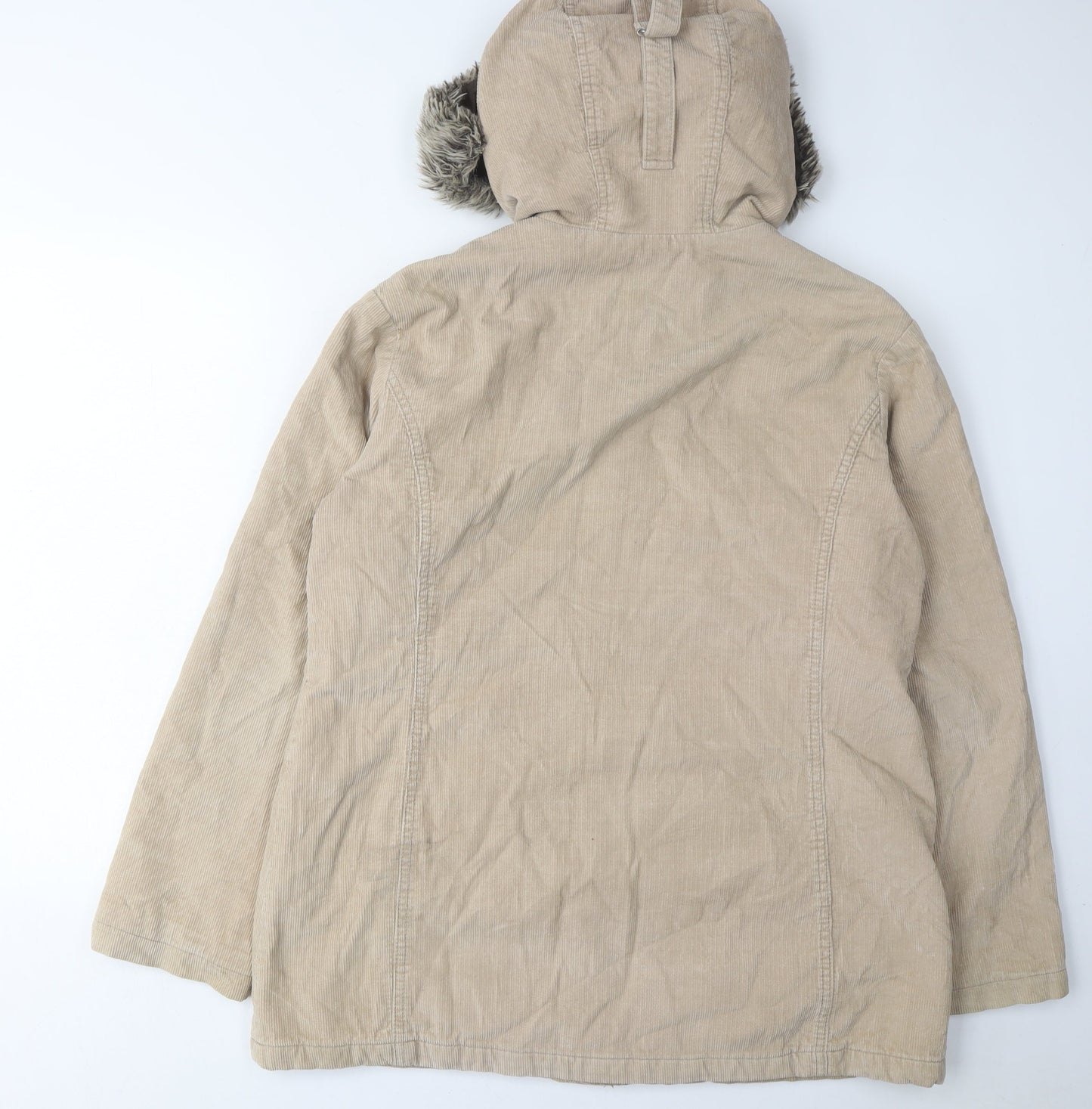 Debenhams Women's Beige Parka Coat Size 16