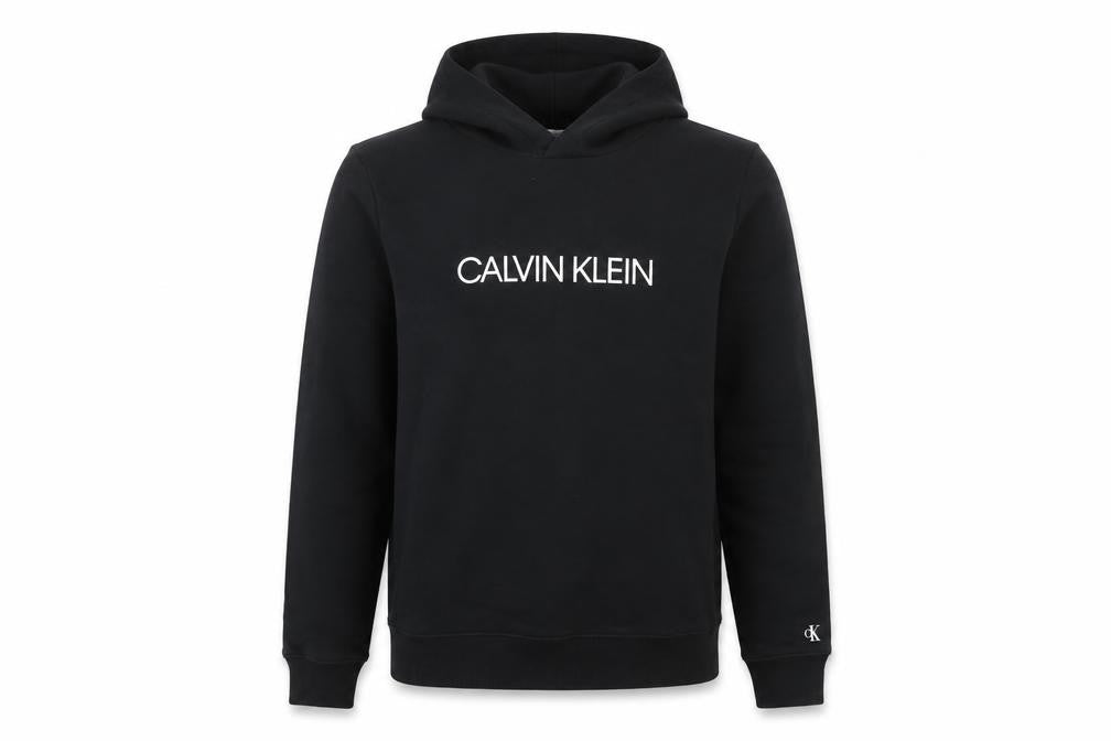 Calvin Klein Boys Black Hoodie Logo Pullover 16 Years