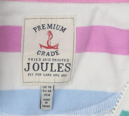 Joules Women's Striped Pullover Sweatshirt, Multicoloured, Size 10