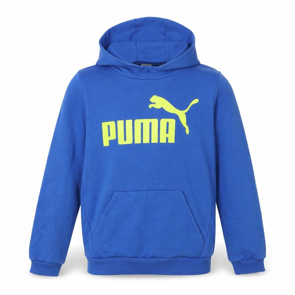 Puma Boys Blue Hoodie Pullover, Size 14, Graphic Design