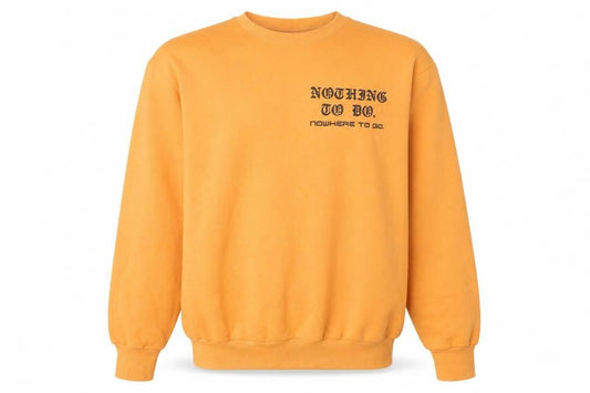 H&M Mens Orange S Graphic Pullover Sweatshirt