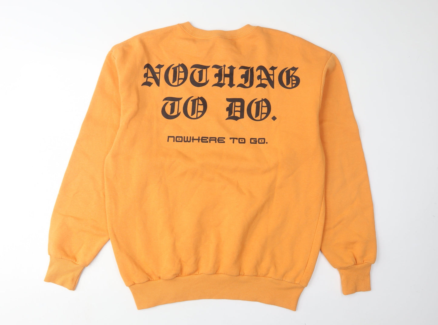 H&M Unisex Orange S Graphic Pullover Sweatshirt