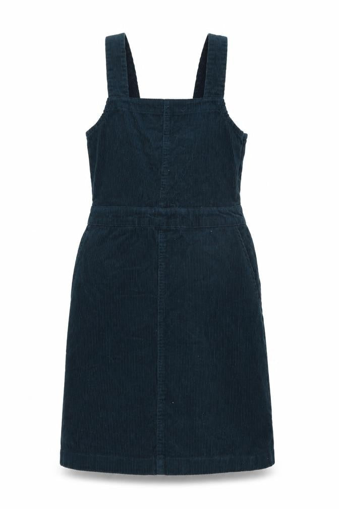 Dorothy Perkins Women's Blue Corduroy Pinafore Dress, Size 8