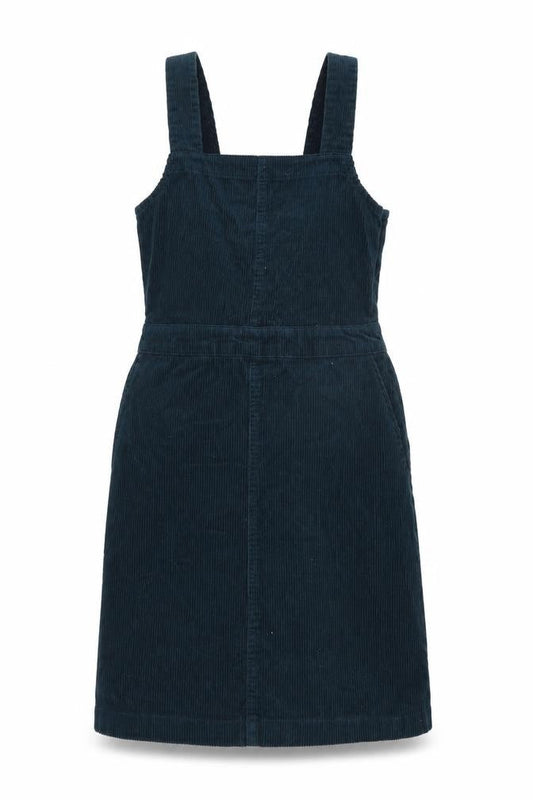 Dorothy Perkins Women's Blue Corduroy Pinafore Dress, Size 8