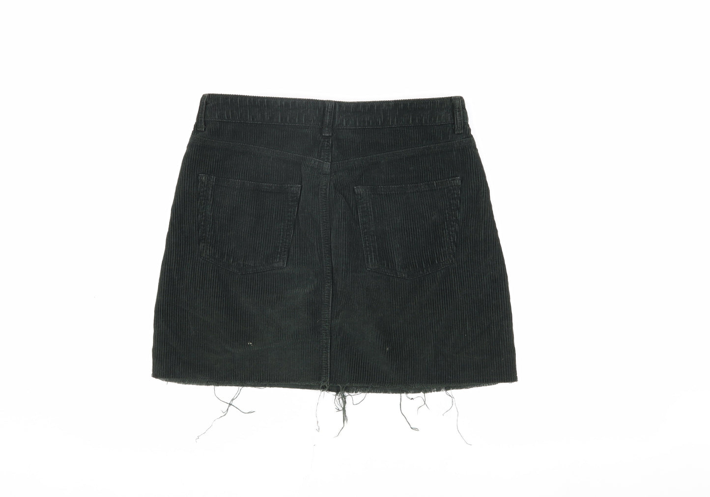 Topshop Women's Black Mini Corduroy Skirt - Size 10