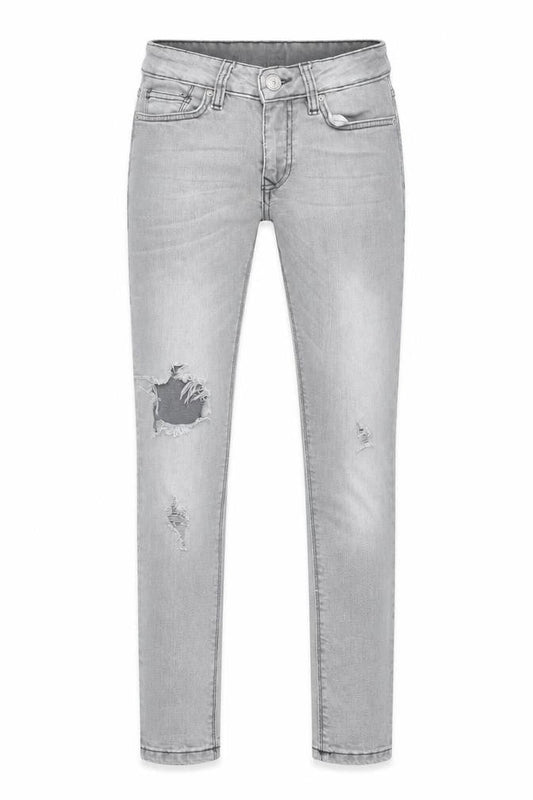 River Island Slim Fit Grey Distressed Skinny Jeans
