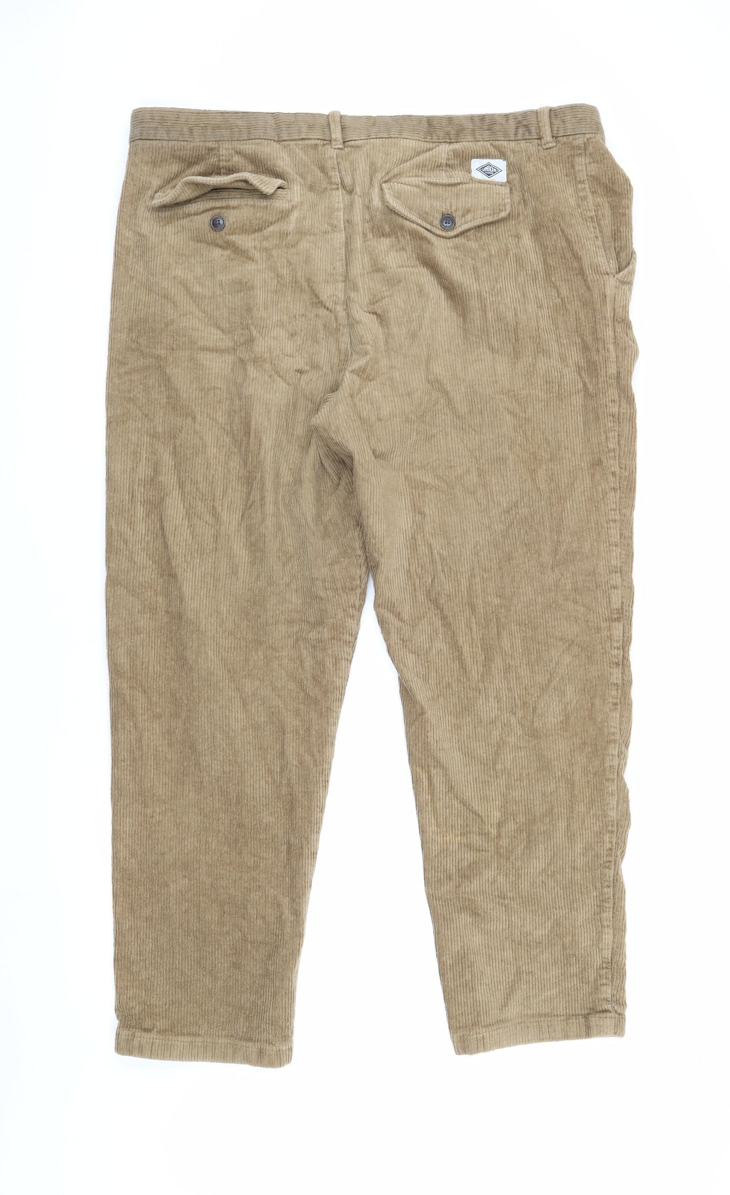 Union Works Men's Brown Corduroy Trousers Size 40