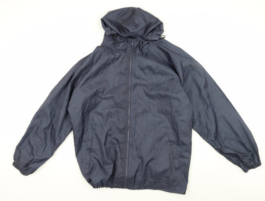 Outdoor Sportswear Men's Blue Windbreaker Jacket L