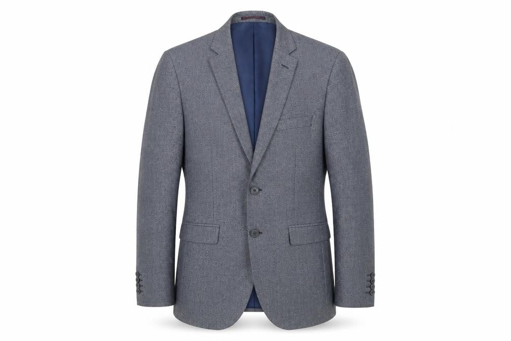 Moss Esq. Men's Blue Blazer 38 Regular Fit Classic Style