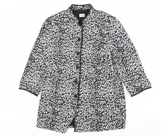 Viyella Women's Black Animal Print Jacket Size 12