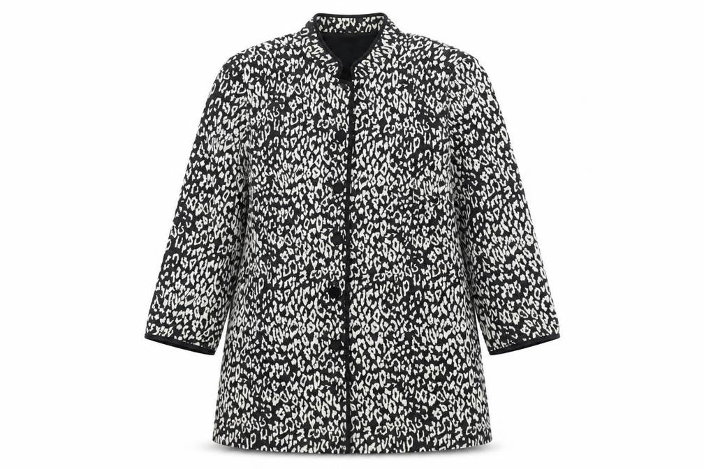 Viyella Women's Black Animal Print Jacket Size 12