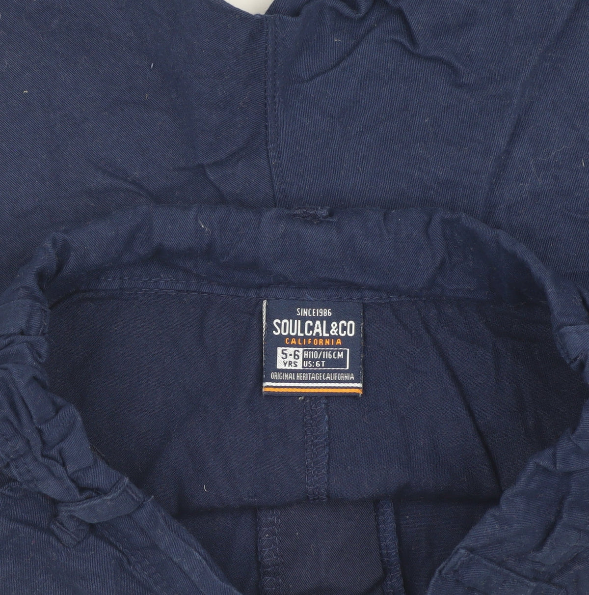 SoulCal & Co Boys Blue Chino Shorts 5-6 Years