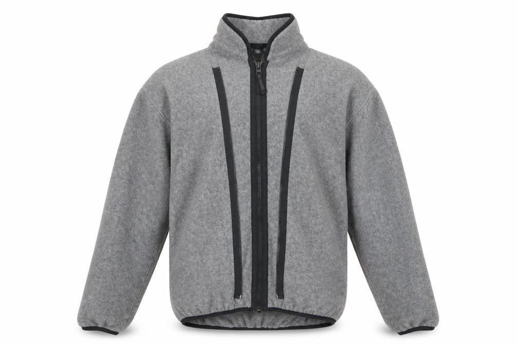 DKNY Men's Grey Fleece Basic Jacket M