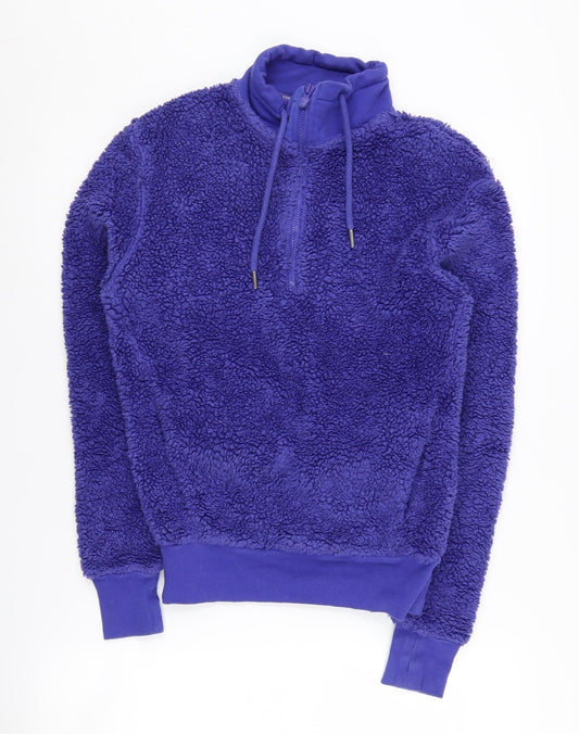 Marks and Spencer Women's Blue Fleece Pullover Sweatshirt Size 8
