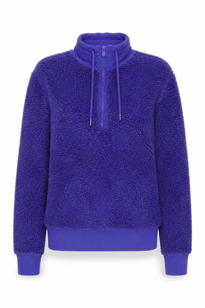 Marks & Spencer Women's Blue Fleece Pullover Sweatshirt Size 8