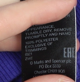 Marks and Spencer Women's Blue Fleece Pullover Sweatshirt Size 8
