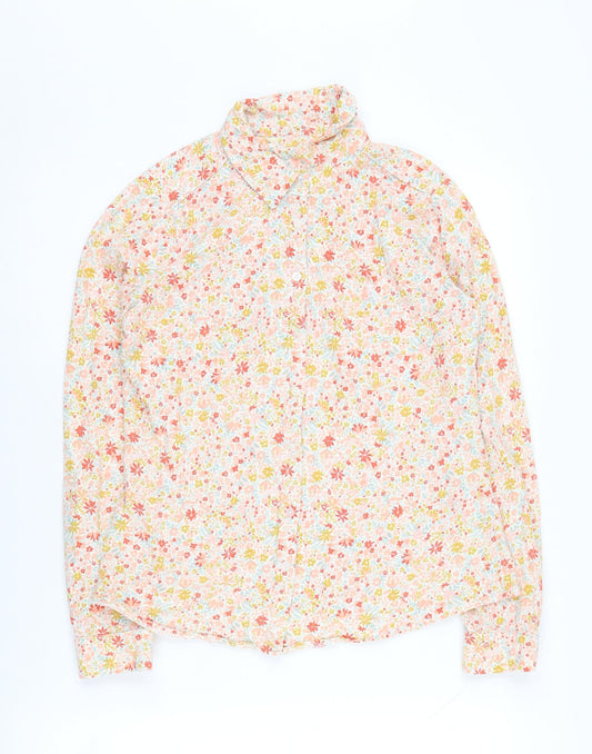 WoolOvers Women's Floral Cotton Blouse XS Multicoloured