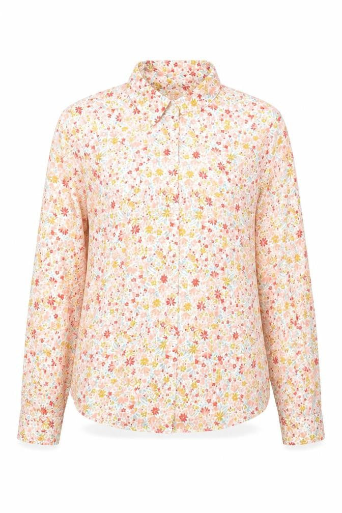 WoolOvers Women's Floral Cotton Blouse XS Multicoloured