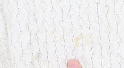 Gap Women's Ivory Cable-Knit Pullover Jumper, Size L