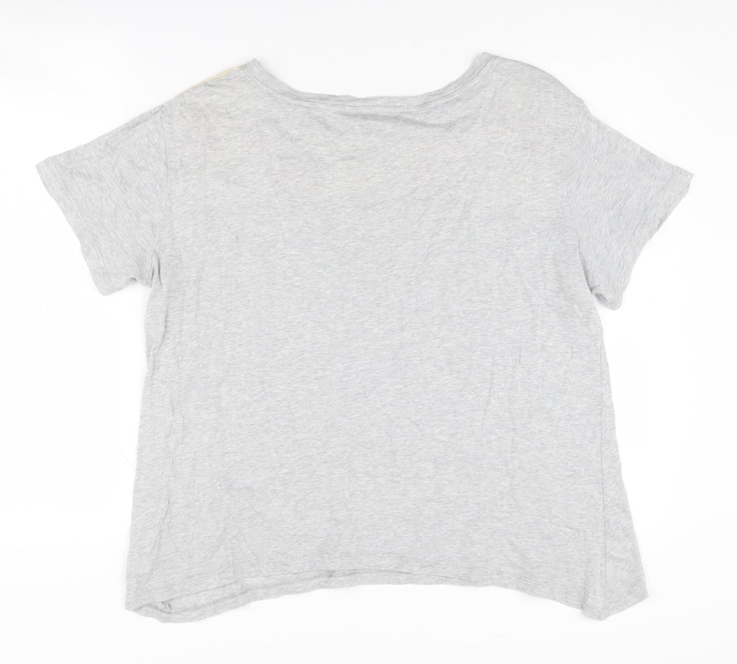 Marks and Spencer Women's Grey Embroidered T-Shirt Size 14