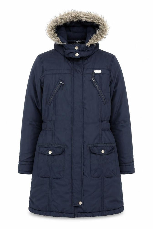 YIGGA Girls Blue Parka Coat, Size 14, Long Hooded