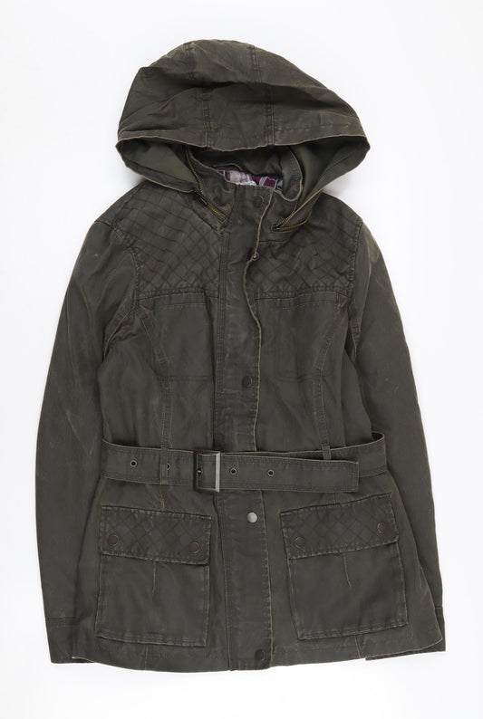 Marks and Spencer Women's Green Hooded Parka Jacket Size 10