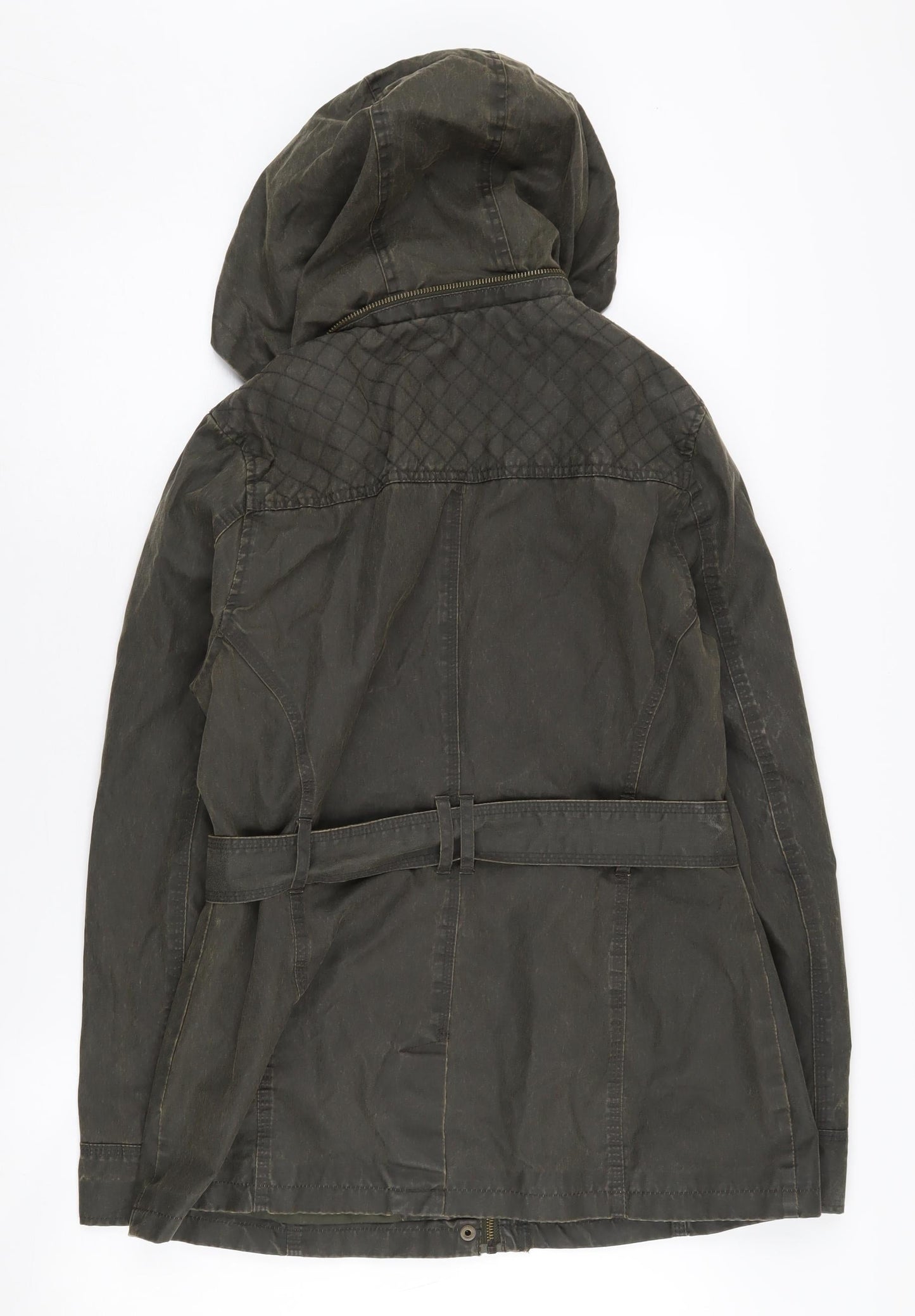 Marks and Spencer Women's Green Hooded Parka Jacket Size 10