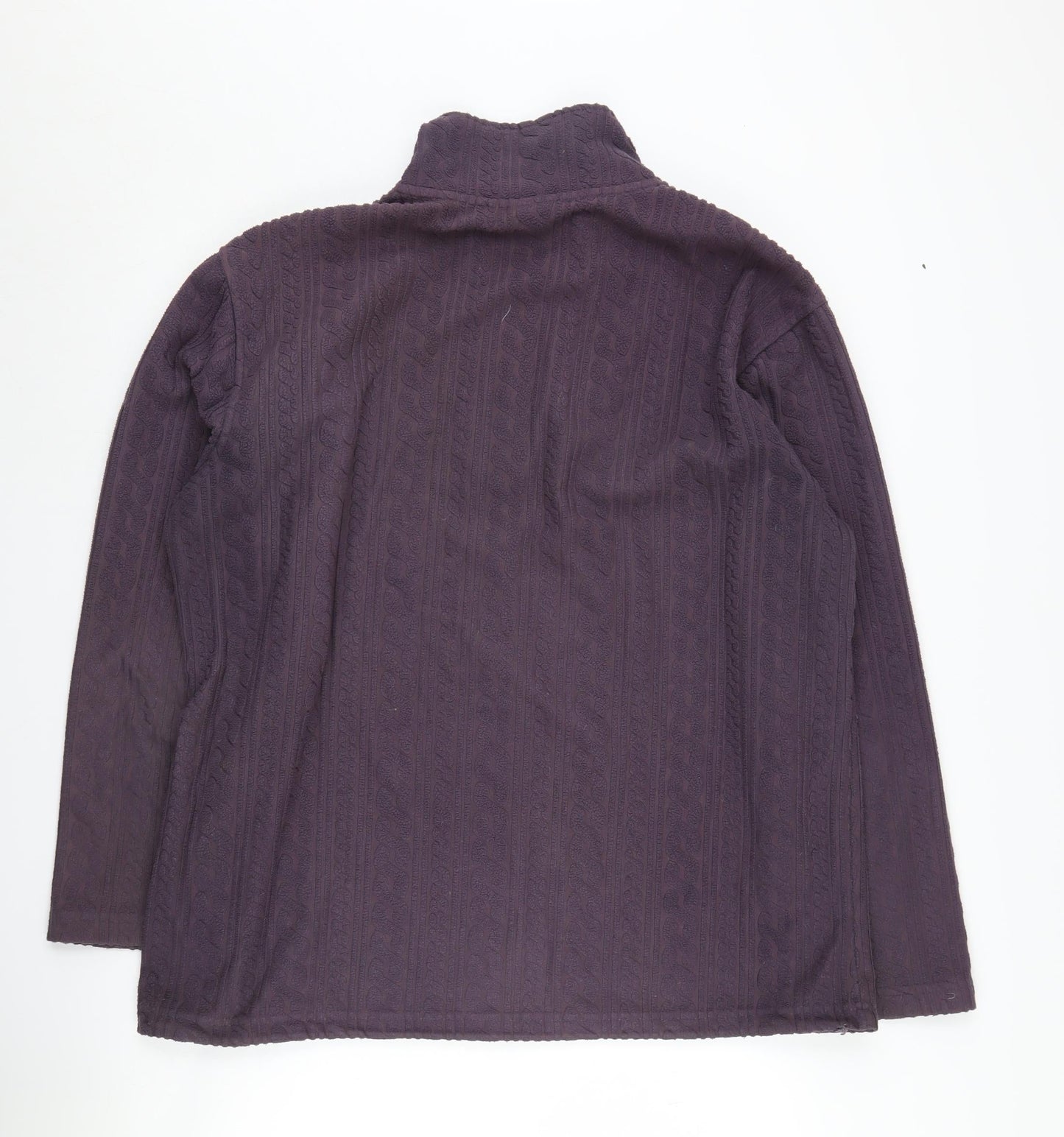 Cotton Traders Men's Purple 1/4 Zip Sweatshirt - L
