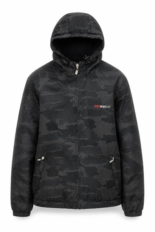 Air Max Ltd Boys Black Hooded Camouflage Jacket M