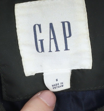GAP Men's Green S Puffer Waistcoat with Zipped Pockets