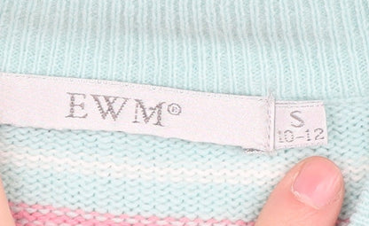 EWM Women's Multicoloured Striped Pullover Jumper, Size 10