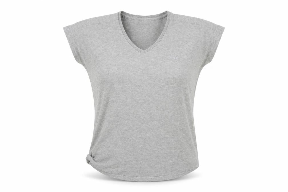 LA Gear Women's Grey V-Neck T-Shirt Size 12