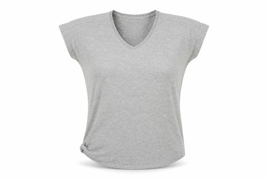 LA Gear Women's Grey V-Neck T-Shirt Size 12