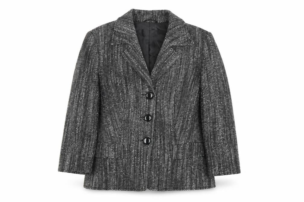 Romy Collection Women's Black Blazer, Size 14, Classic Style