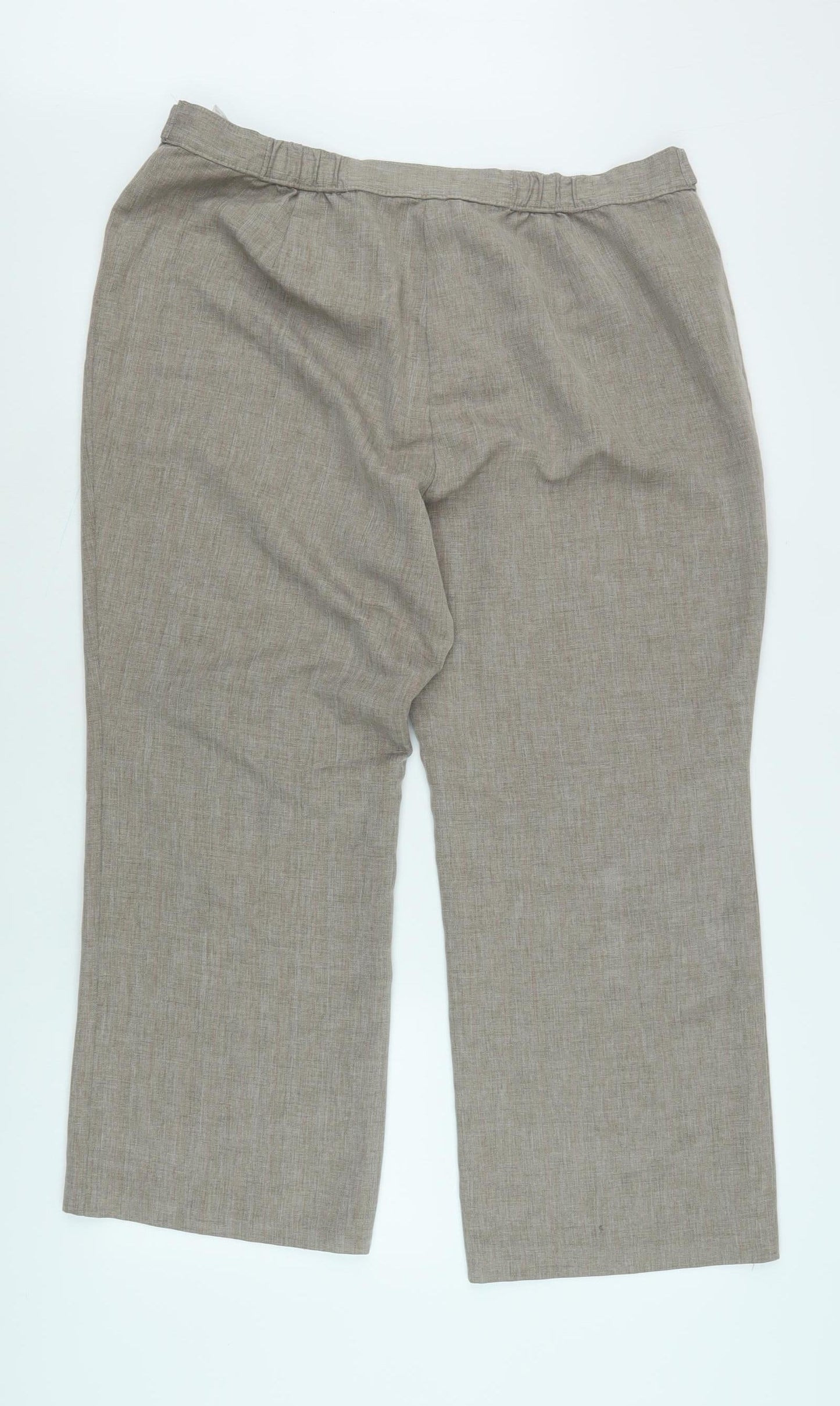 Marks and Spencer Women's Beige Trousers, Size 20, Relaxed Fit
