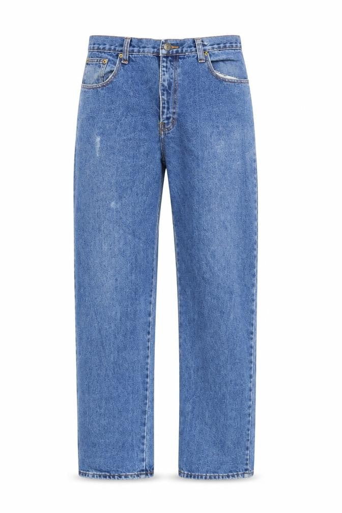 Oak Valley Men's Blue Straight-Leg Jeans, Size 34