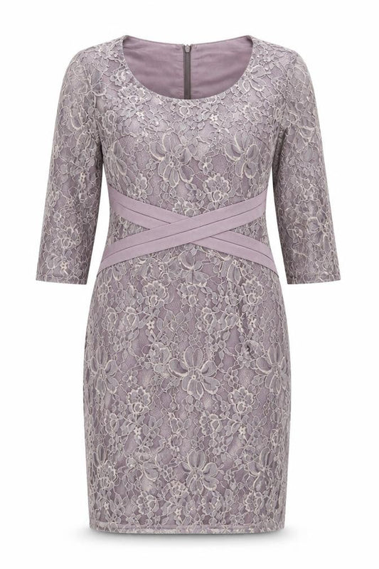 Mascara Women's Purple Lace Sheath Dress M