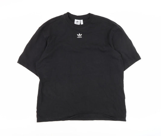 Adidas Men's Black Cotton T-Shirt Size S with Logo