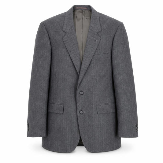 Burton Men's Grey Striped Blazer 38 Regular Fit